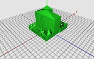 围栏楼房 3d模型下载